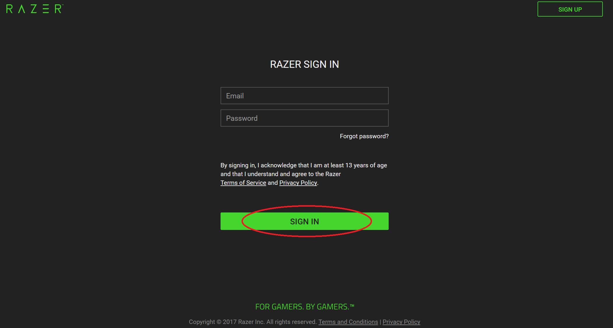 Error 4044 when logging in to Razer Synapse